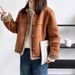 2025 High-end Design Chic Plush Casual Versatile Women's Winter Thick Fur Jacket_ecoleips.com