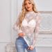 Women's Clothing Lace Tops Slim Long Sleeve Lace Mesh Bottoming Shirt For Women_ecoleips.com