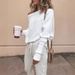 Women's Clothing Autumn And Winter Bat Long Sleeved One Line Collar T Shirt Top_ecoleips.com