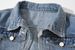 "Women's Cropped Denim Jacket - High Waist Shawl Collar Retro Style (Light Blue/Black Gray)"_ecoleips.com