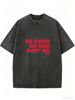 Women's Vintage Washed Oversized T-Shirt, Relaxed Crew Neck Short Sleeve Top For Casual Daily Wear And Summer Comfort_ecoleips.com