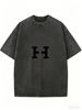Women's Oversized Washed T-Shirt, Soft Touch Casual Streetwear Daily Essential_ecoleips.com
