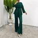 Women Muslim Solid Color Temperament Top Loose Elegant Pants Set_ecoleips.com