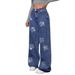 European And American Cross-border Women's Jeans, New Autumn 2025 Model, Floral Rhinestone Embellished Loose_ecoleips.com