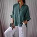Spring Cotton And Linen Shirt With Back Tie Design_ecoleips.com