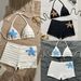 Women's Clothing Style Sexy Star Print Bikini Two-Piece Swimsuit For Beach Vacation Women's Swimwear Quick-Dry Polyester, Modest Coverage_ecoleips.com