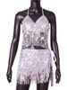 2025 New Sexy Rhinestone Lace-Up Patchwork Women's Skirt Set LBZ1903_ecoleips.com