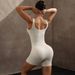 European And American Classic Seamless U-Back Yoga Shorts Solid Color Tight-Fitting Sports One-Piece Fitness Wear For_ecoleips.com