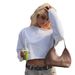 Oversized Off-Shoulder Sweatshirt With Asymmetric Neckline, Long Sleeve Cropped Top For Women, Casual Chic Loungewear_ecoleips.com