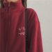 Women's High Neck Fleece Zip-Up Hoodie - Soft Sherpa Lined Winter Pullover With Embroidery, Cozy Oversized Sweatshirt For Casual Wear_ecoleips.com