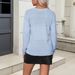 European And American Women's Long Sleeved V-neck Knitted Sweater_ecoleips.com