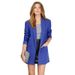In Stock Wholesale European And American Style Green Fruit Collar One Button Blue Small Blazer Mid-Length Elegant_ecoleips.com