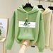 Women's Fleece-Lined Hoodie – Soft & Warm Pullover With Cartoon Print, Oversized Fit For Casual & Streetwear (M-XXL, 12 Colors & Patterns)_ecoleips.com