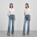 Women's Autumn High-End High-Quality Design High-Waisted Slim-Fit Comfortable Simple Flared Jeans_ecoleips.com