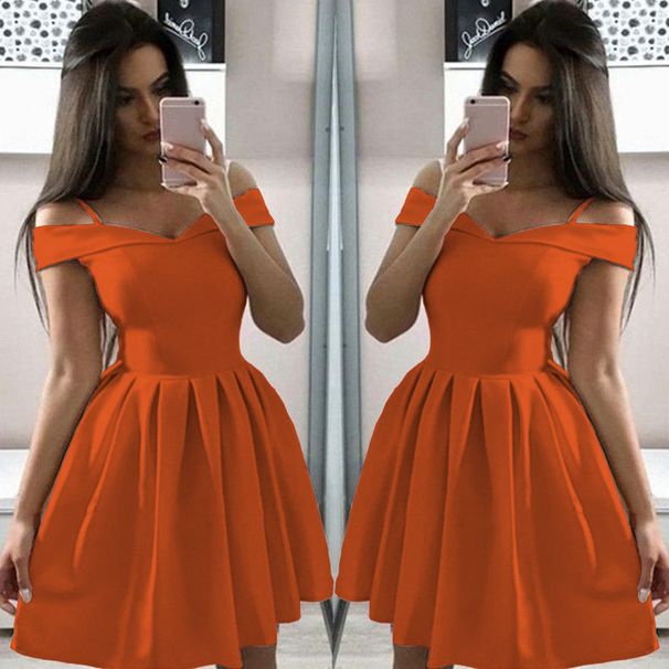 Women's Clothing Suspender Waist Pleated Dress Mid Length Skirt Hot Selling Sexy Dress_ecoleips.com