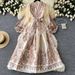 Versatile Wrap Dress With Bow Tie Waist – Elegant V-Neck Balloon Sleeve Dress For Women, Office To Evening Wear_ecoleips.com