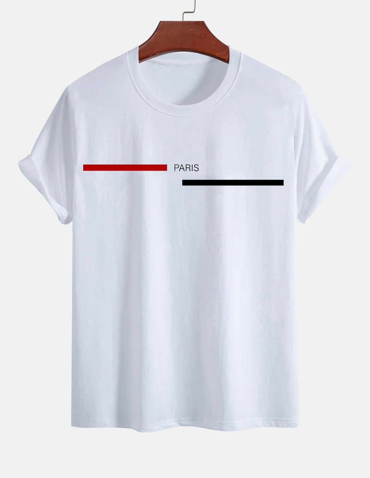 Casual White Patterned T-shirt Print, Short Sleeved Round Neck 100% Cotton T-shirt Top-10_ecoleips.com