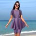 Women's Clothing Fashion Women's One-Piece Skirt Swimwear Pure Desire Conservative Slim Style For Seaside Holiday_ecoleips.com