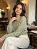 French Openwork Textured Cardigan Knit Top_ecoleips.com