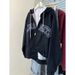 Real Shot Of American-style Embroidered Hooded Sweatshirt Women, Loose Oversize Plus-size Jacket For Spring And Autumn,_ecoleips.com
