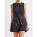 Women's Clothing Fashionable Two Piece Set For Women Sleeveless Denim Shorts For Formal & Casual For Women_ecoleips.com