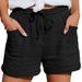 Suitable For All Seasons 2025 Summer New Drawstring Loose Wide-Leg Shorts Women's Fashion_ecoleips.com