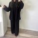 Women's Clothing Corduroy Two Piece Set Autumn Elegant Crew Neck Long Sleeve Top With Pants Solid Color_ecoleips.com