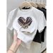 Women's Clothing Retro Short Sleeved T Shirt Slim Fit Stylish Beautiful Chic Top_ecoleips.com