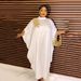 Women's Clothing Rayon Robe Stand Collar Bat Sleeves With Diamond Applique Long Skirt_ecoleips.com