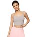 Women's Clothing Sexy Strappy Sports Bra – Built-in Padding, Yoga & Gym Workout Top, Breathable & Supportive_ecoleips.com