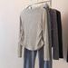 Women's Relaxed Fit Textured Base Layer Top with Ribbed Pleats Fitted Shoulders Slimming Waist Trendy Stylish_ecoleips.com
