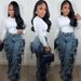 Women's Clothing Women's Style Denim Cargo Pants Straight Leg Trousers With Multiple Pockets Street Style Unique Design_ecoleips.com