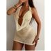 Women's Clothing Women's Three Piece Swimsuit Set Duffle Neck Two Piece Bikini Hot Springs Suitable Beach & Pool Ready_ecoleips.com