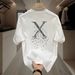 Women's Large Size Loose Round Neck Printed Bottoming Shirt Half Sleeve Short Sleeve T-Shirt Top Trend_ecoleips.com
