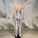 Elegant Luxurious Fur Trimmed Shawl Full Length Halter Neck Gown Rhinestone Embellished Light Wedding Dress Engagement Party Evening Gown_ecoleips.com