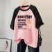 Women's Clothing Splicing Heavyweight Short Sleeved Men's And Women's Simple Breathable Bottoming Shirt With Round Neck Cotton T Shirt_ecoleips.com
