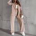 Women's Clothing New Style Autumn And Winter Women's Long Sleeve Lapel Casual Suit Set_ecoleips.com