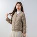 90 White Duck Down Slim V-neck Solid Color Simple Round Neck Warm Down Jacket Women's Jacket_ecoleips.com