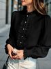 Verve Women's Shirt With Ruffle Hem Versatile Elegant Business Fashion Blouse_ecoleips.com