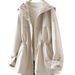 Women's Clothing Spring And Autumn Hooded Windbreaker Waist Short Style Popular Coat_ecoleips.com