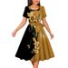 2025 New Foreig Trade Model Europea Ad America Cross-Border Amazo Fashioable Commutig Floral Prit Dress For_ecoleips.com