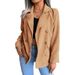 Fashionable Women's European And American Loose-fitting Blazer, Black 2025 Casual Corduroy Small Suit, New Blue Cotton_ecoleips.com