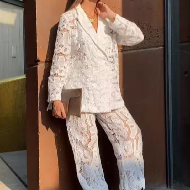 Women's Clothing hot selling fashion casual lace suit_ecoleips.com