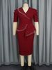 Women's Clothing Beaded Ruffle Dress Party Temperament Hip Skirt Dresses_ecoleips.com