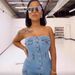 Women's Clothing New Tube Top Multi Pocket Workwear Jeans Jumpsuit Suit Multi Button_ecoleips.com