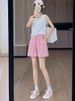 K Short Shorts For Women, New High Waisted Wide Leg Mid Length Pants, Loose Casual Cropped Pants_ecoleips.com