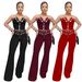 Women's Clothing Fashion Women's Sexy Tube Top Eyelet Metal Button Trousers Suit_ecoleips.com