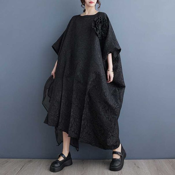 Real Shot Of The 2024 Spring New Korean-style Fashion Heavy-duty Casual Patchwork Dress With Irregular Floral Pattern_ecoleips.com