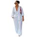 Women's White Loose Fit Lapel Shirt & Wide Leg Trousers Set – Elegant Office Suit, Business Casual Outfit (S-2XL)_ecoleips.com