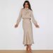 2025 Summer New High-End Satin Long Sleeve Elegant Socialite Style Women's Evening Dress_ecoleips.com